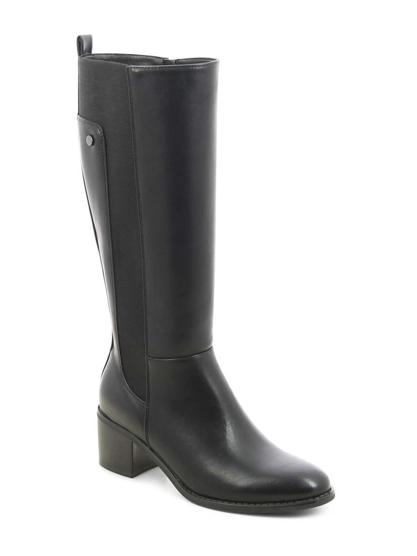 מגפי ברך במראה עור לנשים