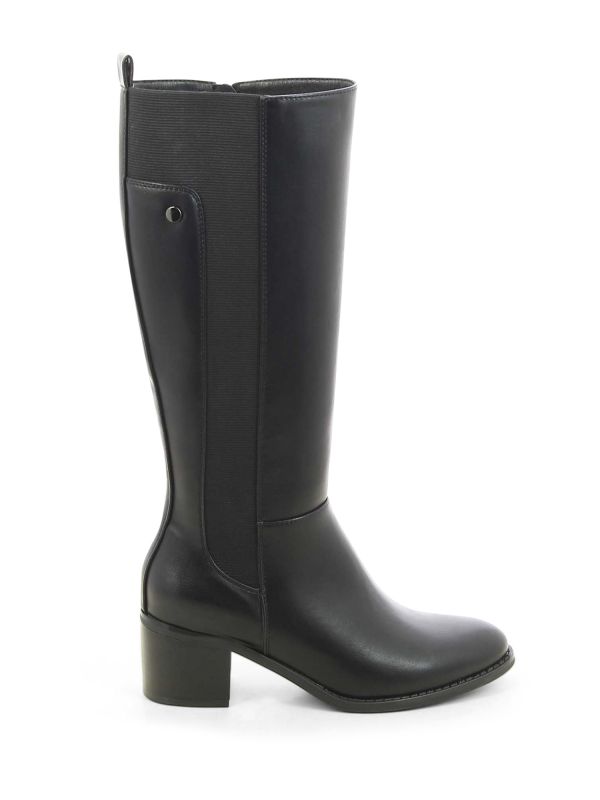 מגפי ברך במראה עור לנשים