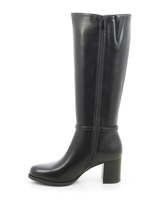 מגפי עקב אלגנטיים עם אבזם מוזהב לנשים