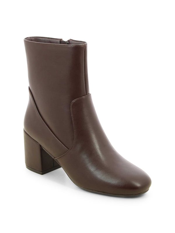 מגפוני נשים קלאסיים עם עקב בינוני