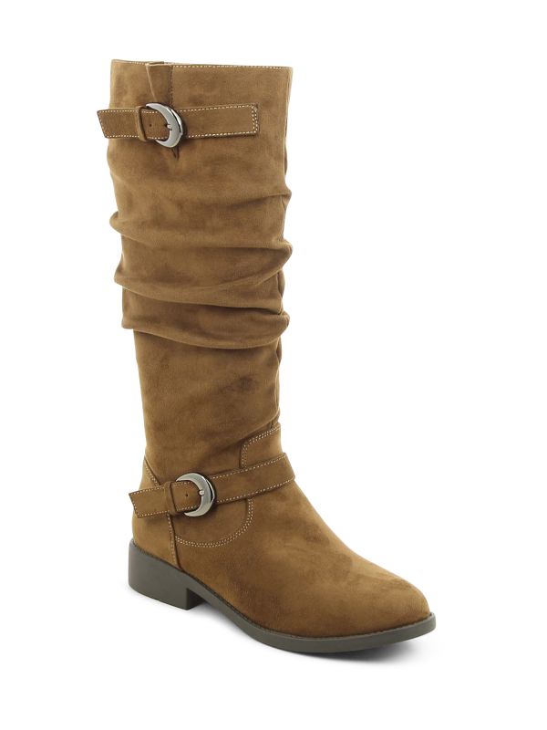 מגפי ברך במראה זמש לנשים