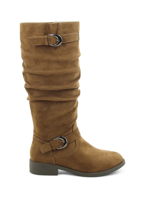 מגפי ברך במראה זמש לנשים