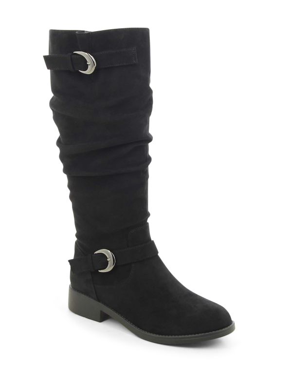 מגפי ברך במראה זמש לנשים