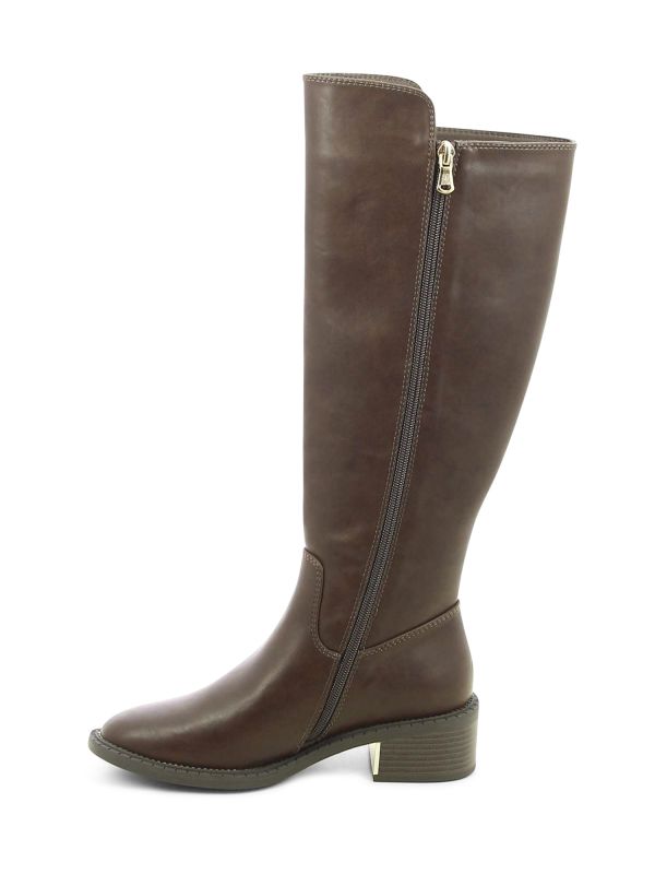 מגפי ברך אלגנטיים במראה עור לנשים