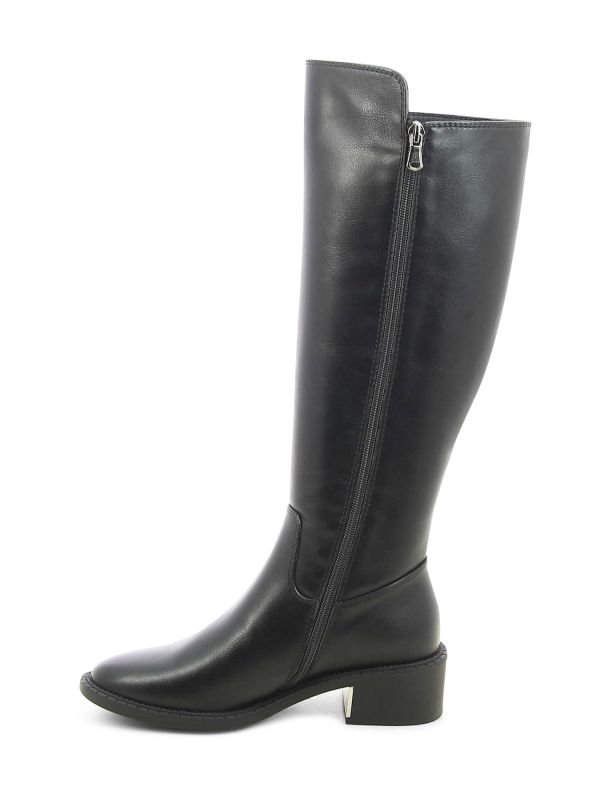 מגפי ברך אלגנטיים במראה עור לנשים