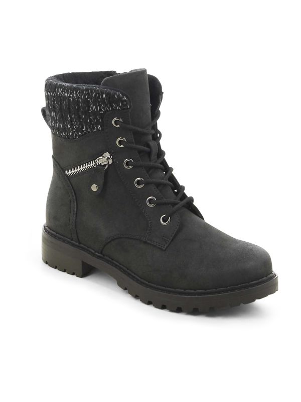 מגפונים צבאיים עם מכפלת צמר לנשים