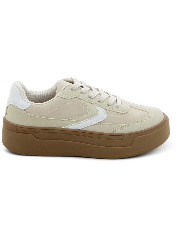 נעלי סניקרס פסים רטרו סוליית פלטפורמה לנשים