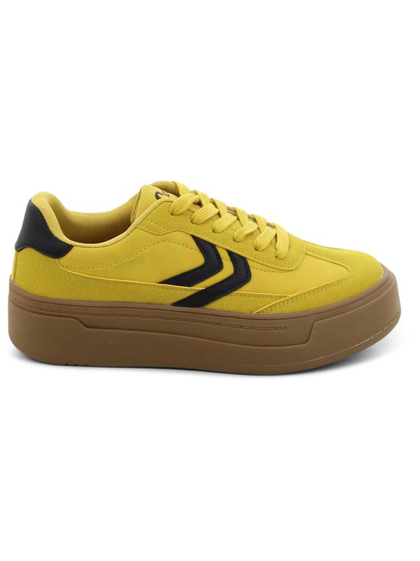 נעלי סניקרס פסים רטרו סוליית פלטפורמה לנשים