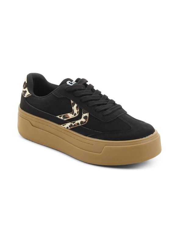 נעלי סניקרס פסים רטרו סוליית פלטפורמה לנשים