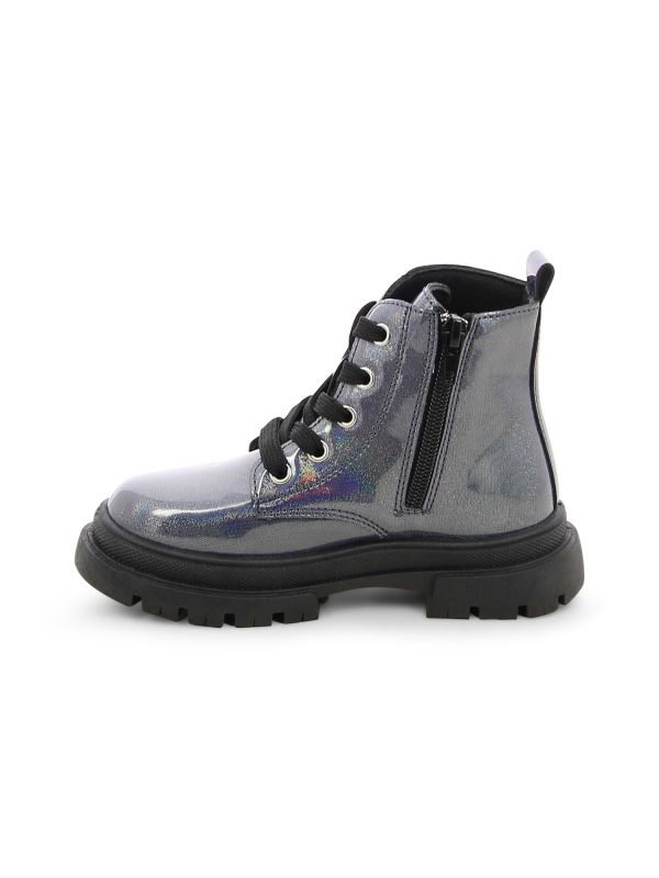 נעליים צבאיות מבריקות דוגמת פרוזן לילדות