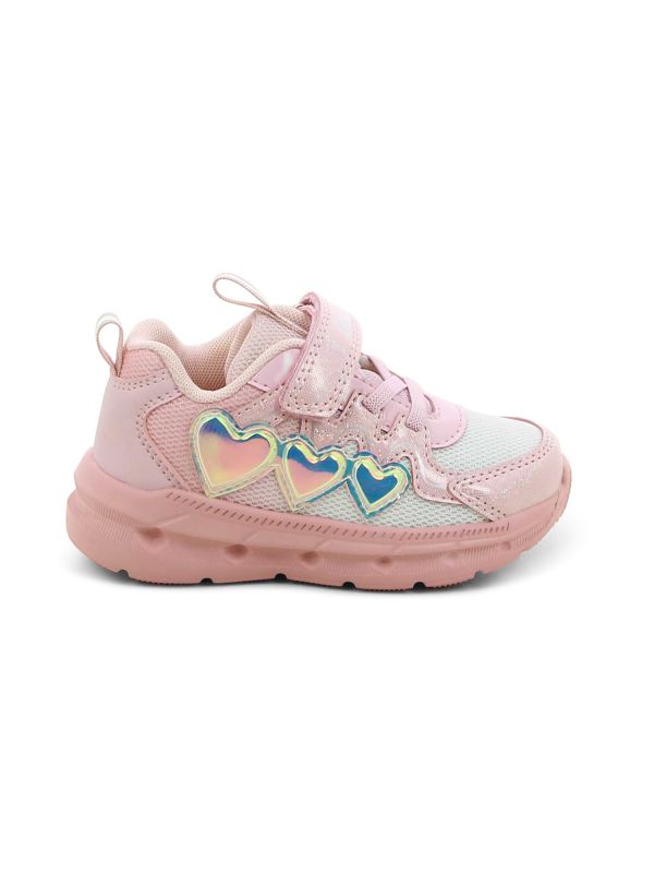 נעלי ספורט לבבות מבריקים עם סקוץ’ לילדות