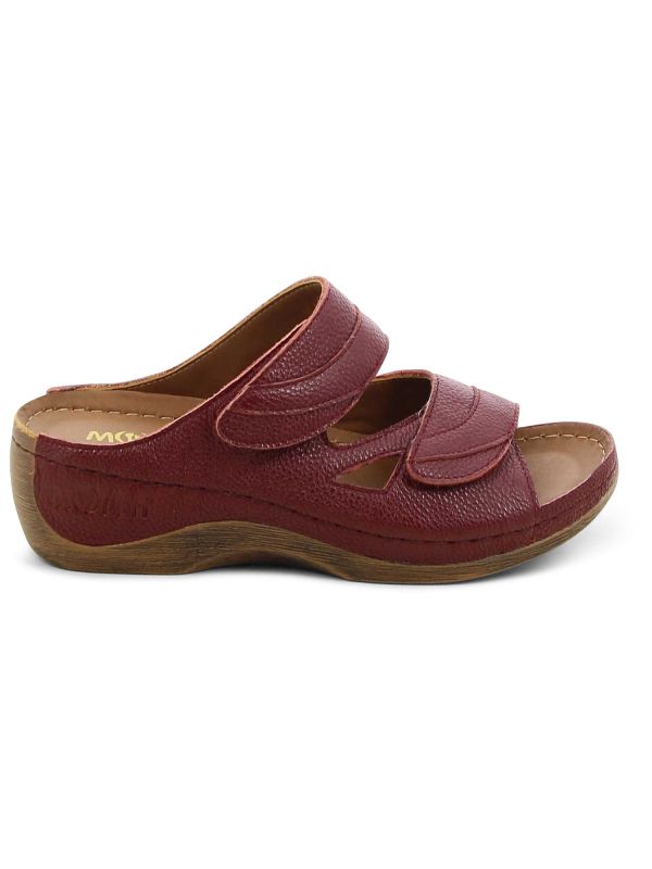 כפכפי נוחות לנשים בגזרה מצולבת עם טקסטורת עור