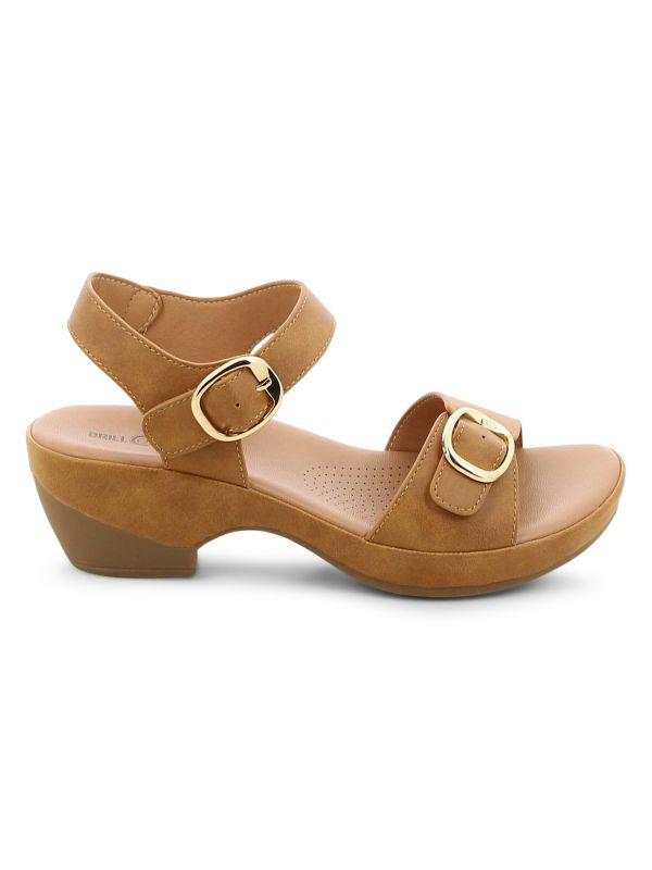 סנדלי עקב לנשים עם אבזם רצועה