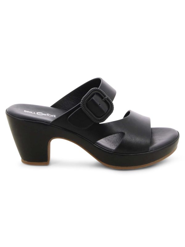 כפכפי עקב לנשים עם אבזמים מעוצבים