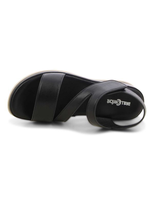 סנדלי פלטפורמה עם רצועות מוצלבות