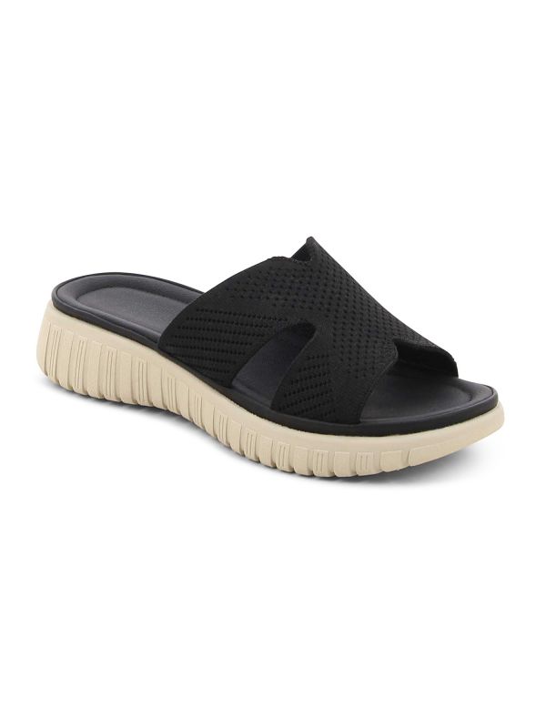 כפכפי נשים עם עקב רוקי ורצועת איקס