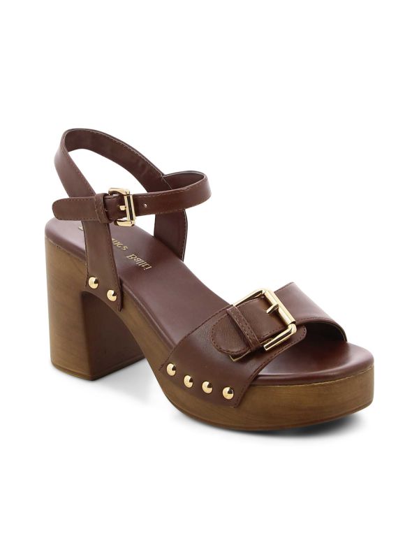 סנדלי עקב לנשים עם רצועת פס מעודנת