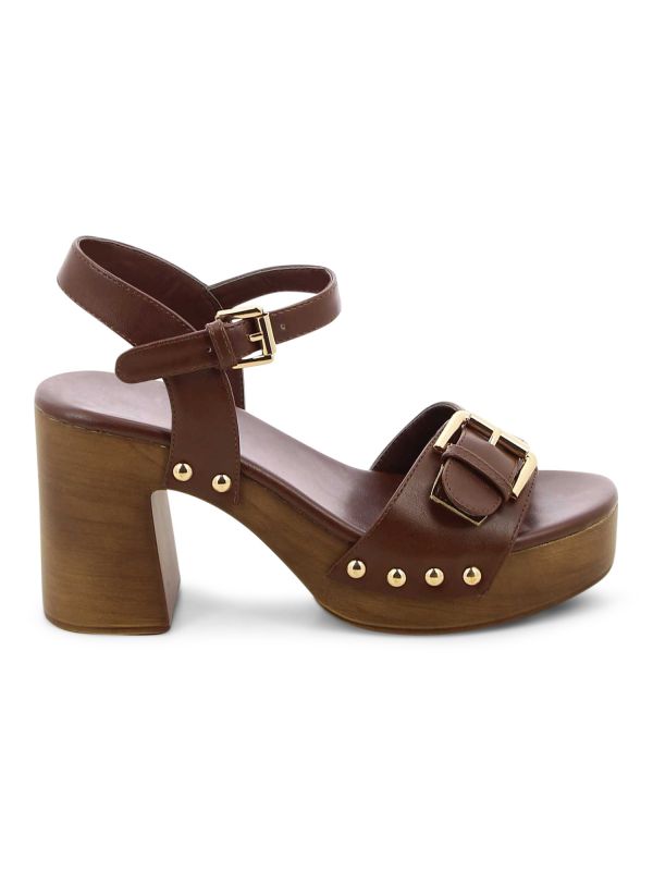 סנדלי עקב לנשים עם רצועת פס מעודנת