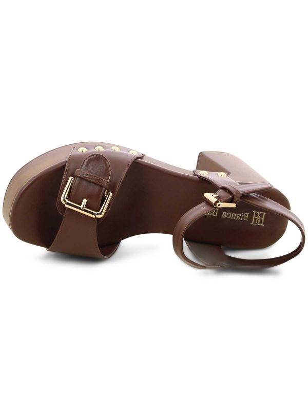 סנדלי עקב לנשים עם רצועת פס מעודנת