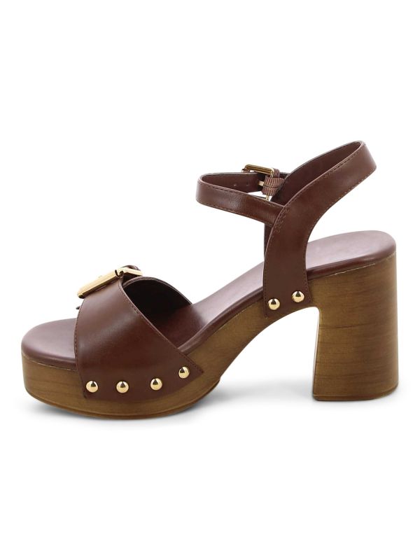 סנדלי עקב לנשים עם רצועת פס מעודנת