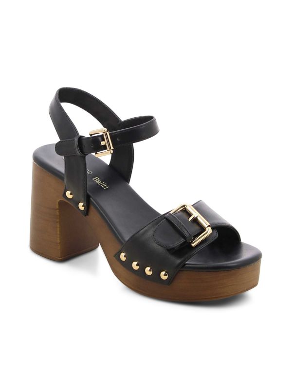 סנדלי עקב לנשים עם רצועת פס מעודנת