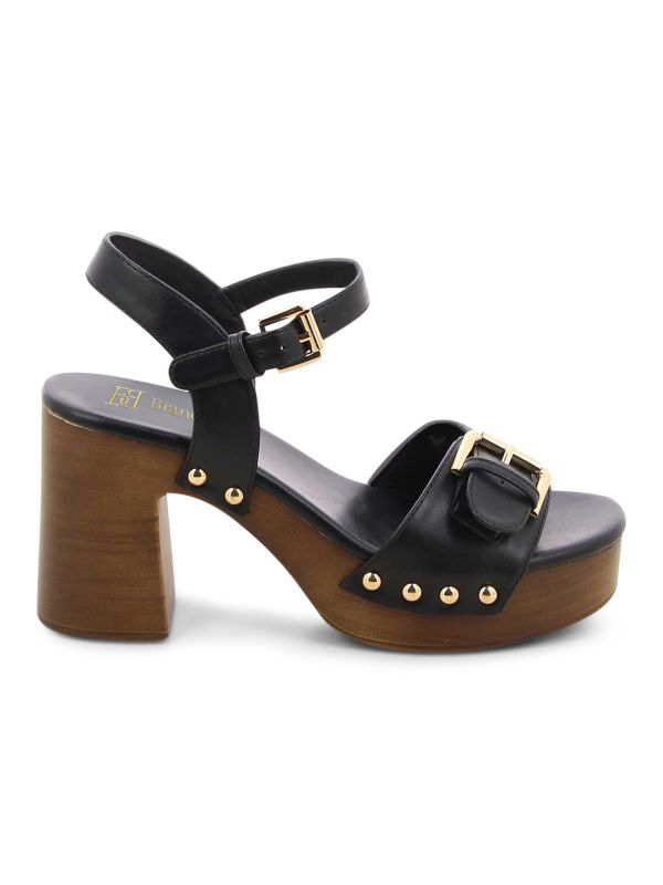 סנדלי עקב לנשים עם רצועת פס מעודנת