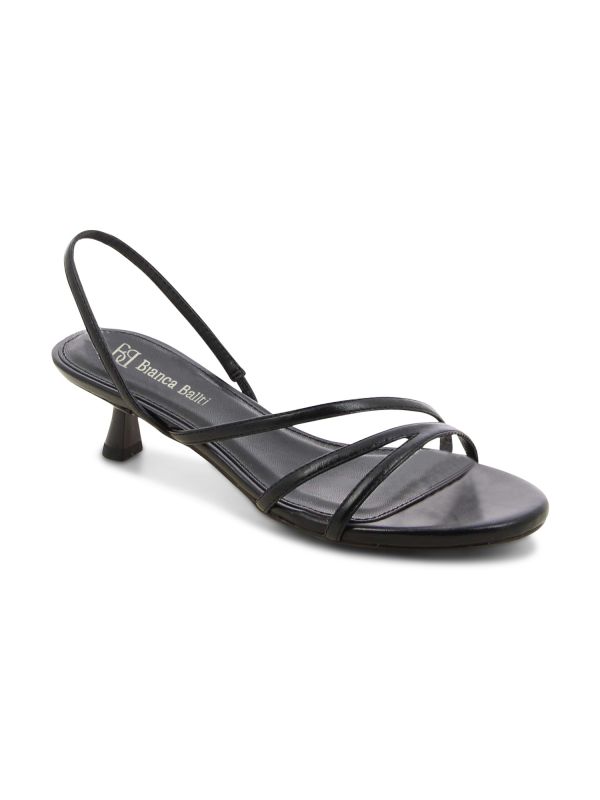 סנדלי עקב עם רצועות דקות