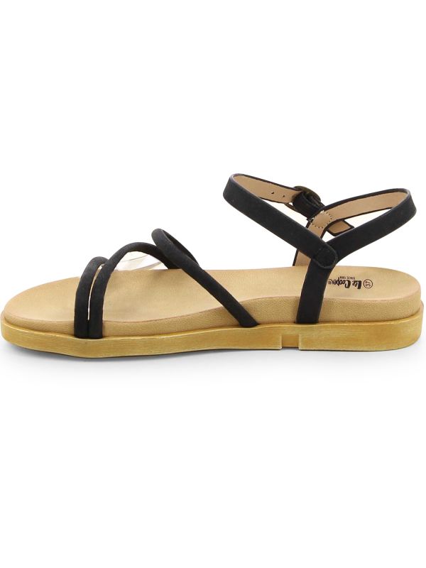 סנדלים שטוחים עם רצועות אלסטיות