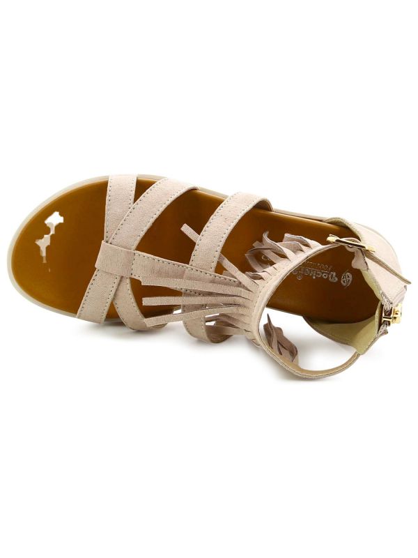 סנדל גלדיאטור עם פרנזים לילדות