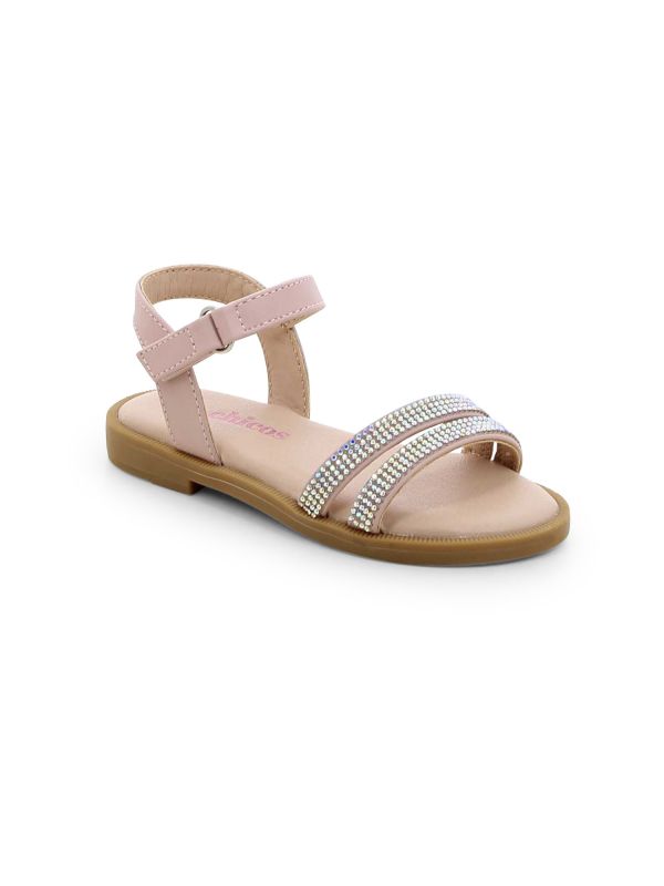 סנדלי נוחות לבנות במראה מנצנץ