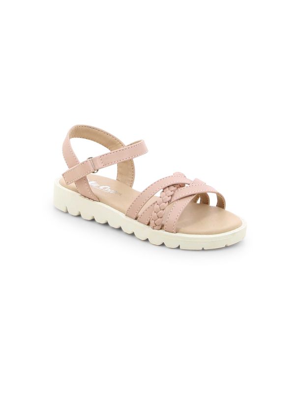 סנדלי ילדות עם רצועות קלועות