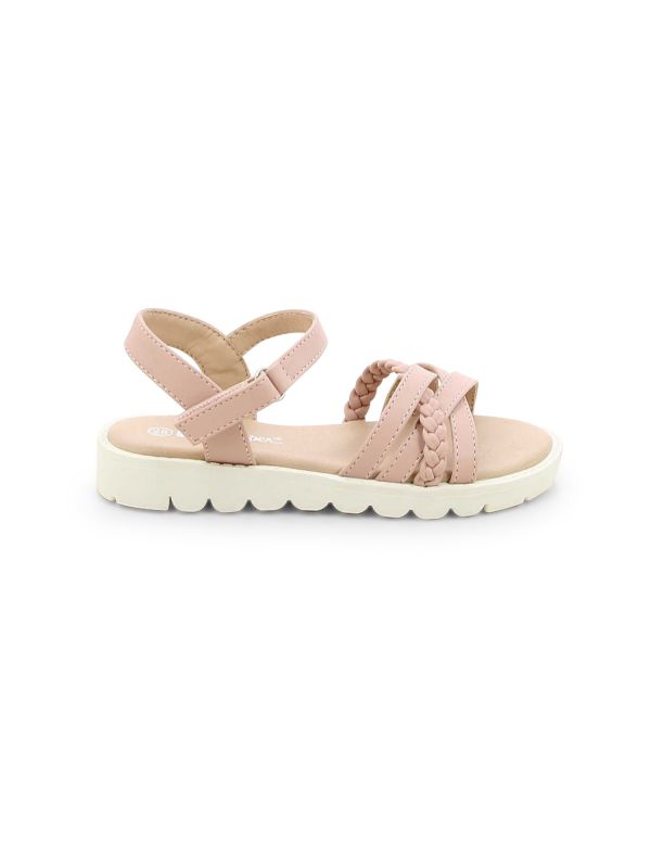 סנדלי ילדות עם רצועות קלועות