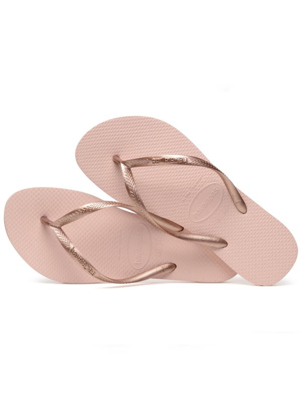 נעלי אצבע HAVAIANS סלים רוז גולד לנשים